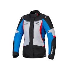 BUNDA STELLA ST-1 WATERPROOF HONDA KOLEKCE, ALPINESTARS, DÁMSKA (ŠEDÁ/MODRÁ/ČERNÁ/ČERVENÁ) 2026