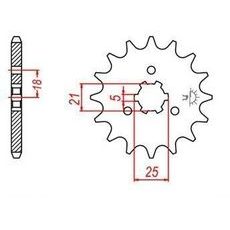 REŤAZOVÉ KOLIESKO PRE SEKUNDÁRNE REŤAZY TYPU 530, JT - ANGLICKO (16 ZUBOV)