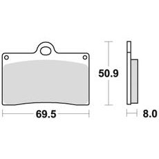BRZDOVÉ DOŠTIČKY, BRAKING (SEMI METALICKÁ ZMES CM66) 2 KS V BALENIE