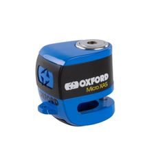 ZÁMOK KOTÚČOVÉ BRZDY MICRO XA5 - LIMITOVANÁ EDÍCIA, OXFORD (INTEGROVANÝ ALARM, MODRÝ, PRIEMER ČAPU 5,5 MM)