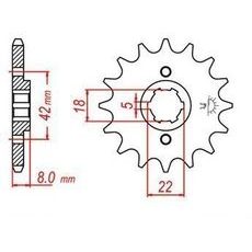 REŤAZOVÉ KOLIESKO PRE SEKUNDÁRNE REŤAZY TYPU 520, JT - ANGLICKO (11 ZUBOV)