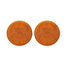 UNIVERZÁLNÍ ODRAZKA KULATÁ, SAMOLEPÍCÍ, ORANŽOVÁ (PRŮMĚR 50 MM) 2 KS