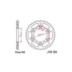 OCEĽOVÁ ROZETA PRE SEKUNDÁRNE REŤAZY TYPU 525, JT (43 ZUBOV)