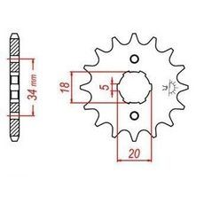 REŤAZOVÉ KOLIESKO PRE SEKUNDÁRNE REŤAZY TYPU 428, JT - ANGLICKO (14 ZUBOV)