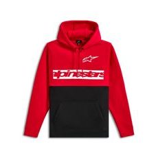 MIKINA PARALLEL HOODIE, ALPINESTARS (ČERVENÁ/ČERNÁ)