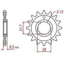 REŤAZOVÉ KOLIESKO PRE SEKUNDÁRNE REŤAZY TYPU 525, JT - ANGLICKO (18 ZUBOV)