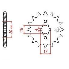 REŤAZOVÉ KOLIESKO PRE SEKUNDÁRNE REŤAZY TYPU 428, JT - ANGLICKO (14 ZUBOV)