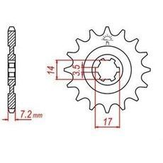 REŤAZOVÉ KOLIESKO PRE SEKUNDÁRNE REŤAZY TYPU 428, JT - ANGLICKO (13 ZUBOV)
