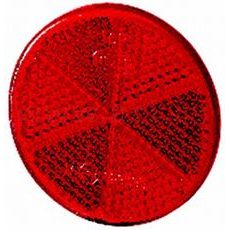 UNIVERZÁLNÍ ODRAZKA KULATÁ, SAMOLEPÍCÍ, ČERVENÁ (PRŮMĚR 60 MM)