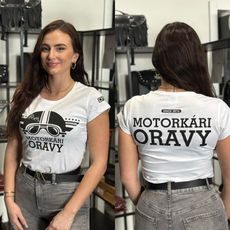 TRIČKO MOTORKÁRI ORAVY, DÁMSKE, BIELE