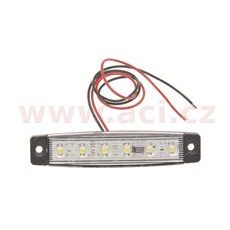 POZIČNÍ SVĚTLO 9,5*2[CM] BÍLÉ 12/24V (6 LED DIOD) S 30 CM KABELEM TRUCK L-P