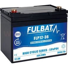 LÍTIOVÁ BATÉRIE& LIFEPO4& FLP12-36& FULBAT 12,8V, 36AH, 461WH, HMOTNOSŤ 4,2 KG, 195X130X162
