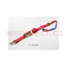 UPÍNACÍ POPRUHY PRO UCHYCENÍ VOZIDEL ZA RÁFKY (50 MM, 2 M, 5 T, ŘÁČNA + HÁK, HÁK + OKO) - ČR