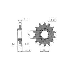 REŤAZOVÉ KOLIESKO PRE SEKUNDÁRNE REŤAZY TYPU 525, SUNSTAR (16 ZUBOV)