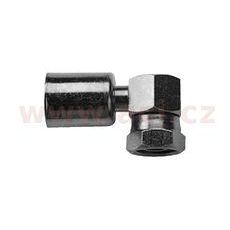 FITINKA OCEĽOVÁ NAMAČKÁVACIA S KRYTKOU O-KRÚŽKU SAMICA KRÁTKA 90° PRE HADICE G10 (13 MM) ZÁVIT UNF 7/8"