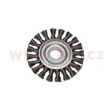 OKRUŽNÍ KARTÁČ, PRŮM. 115 MM, DRÁT 0,5 MM, OTVOR 22.2 MM (COPÁNKOVÝ), LUKAS (NĚMECKO)