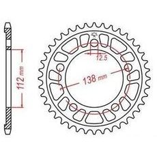 DURALOVÁ ROZETA PRE SEKUNDÁRNE REŤAZY TYPU 525, JT - ANGLICKO (43 ZUBOV)