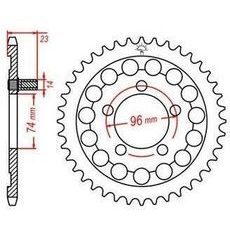 OCEĽOVÁ ROZETA PRE SEKUNDÁRNE REŤAZY TYPU 520, JT - ANGLICKO (40 ZUBOV)