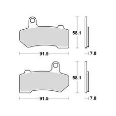 BRZDOVÉ DOŠTIČKY, BRAKING (SINTEROVÁ ZMES CM77) 2 KS V BALENIE