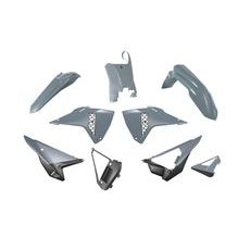 KOMPLETNÉ SADA PLASTOV REVOLUTION 5 DIELOV HONDA, RTECH (EDÍCIA QUANTUM ŠEDÁ-ČERNÁ)