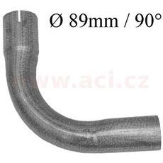 UNIVERZÁLNÍ KOLENO VÝFUKU ALZN OCEL, PRŮMĚR 89 MM, ÚHEL 90° FENNO