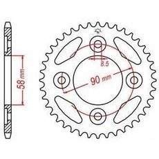 OCEĽOVÁ ROZETA PRE SEKUNDÁRNE REŤAZY TYPU 420, JT - ANGLICKO (35 ZUBOV)