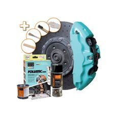 FOLIATEC DVOUSLOŽKOVÁ BARVA NA BRZDY, BARVA: PASTELOVÁ TYRKYSOVÁ (PEPPER MINT)