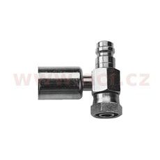 FITINKA OCEĽOVÁ NAMAČKÁVACIA S KRYTKOU O-KRÚŽKU SAMICA KRÁTKA S HP PORTOM 90° PRE HADICE G8 (10 MM) ZÁVIT UNF 3/4"