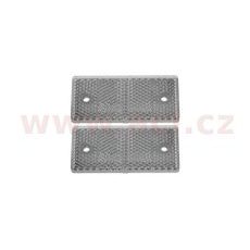 UNIVERZÁLNÍ ODRAZKA OBDÉLNÍK S DVĚMA OTVORY PRO UCHYCENÍ, BÍLÁ (69X31,5 MM) 2 KS