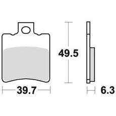BRZDOVÉ DOŠTIČKY, BRAKING (SEMI-METALICKÁ ZMES SM1) 2 KS V BALENIE