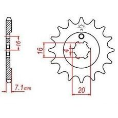 REŤAZOVÉ KOLIESKO PRE SEKUNDÁRNE REŤAZY TYPU 428, JT - ANGLICKO (15 ZUBOV)