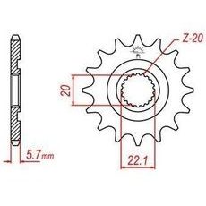 REŤAZOVÉ KOLIESKO PRE SEKUNDÁRNE REŤAZY TYPU 520, JT - ANGLICKO (12 ZUBOV)