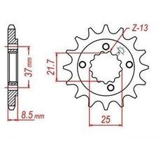 REŤAZOVÉ KOLIESKO PRE SEKUNDÁRNE REŤAZY TYPU 520, JT - ANGLICKO (14 ZUBOV)