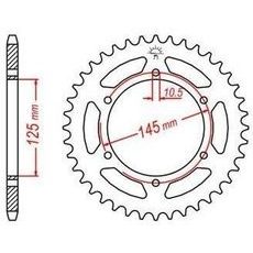 OCEĽOVÁ ROZETA PRE SEKUNDÁRNE REŤAZY TYPU 520, JT - ANGLICKO (46 ZUBOV)