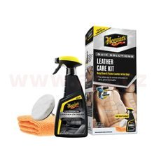 MEGUIAR'S QUIK SOLUTIONS LEATHER CARE KIT SADA NA HĹBKOVÉ ČISTĚNÍ A OCHRANU KOŽENÝCH POVRCHOV