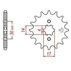 REŤAZOVÉ KOLIESKO PRE SEKUNDÁRNE REŤAZY TYPU 420, JT - ANGLICKO (15 ZUBOV)