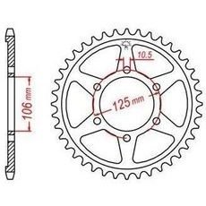 OCEĽOVÁ ROZETA PRE SEKUNDÁRNE REŤAZY TYPU 525, JT - ANGLICKO (50 ZUBOV)