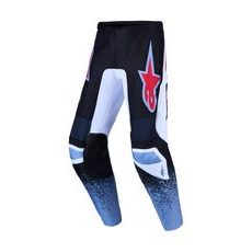 NOHAVICE FLUID DRAG, ALPINESTARS (ČERNÁ/BÍLÁ/SVĚTLE MODRÁ/ČERVENÁ FLUO) 2027