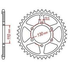 OCEĽOVÁ ROZETA PRE SEKUNDÁRNE REŤAZY TYPU 530, JT - ANGLICKO (48 ZUBOV)