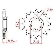 REŤAZOVÉ KOLIESKO PRE SEKUNDÁRNE REŤAZY TYPU 520, JT - ANGLICKO (12 ZUBOV)