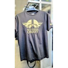 TRIČKO MOTORKÁRI ORAVY, PÁNSKE, ČIERNE/ZLATÉ