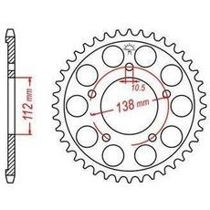 OCEĽOVÁ ROZETA PRE SEKUNDÁRNE REŤAZY TYPU 530, JT - ANGLICKO (48 ZUBOV)