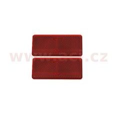 UNIVERZÁLNÍ ODRAZKA OBDÉLNÍK, SAMOLEPÍCÍ, ČERVENÁ (90X40 MM) 2 KS
