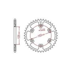 OCEĽOVÁ ROZETA PRE SEKUNDÁRNE REŤAZY TYPU 520, JT - ANGLICKO (46 ZUBOV)