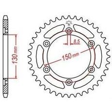 OCEĽOVÁ ROZETA PRE SEKUNDÁRNE REŤAZY TYPU 428, JT - ANGLICKO (54 ZUBOV)
