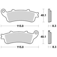 BRZDOVÉ DOŠTIČKY, BRAKING (SEMI METALICKÁ ZMES CM66) 2 KS V BALENIE