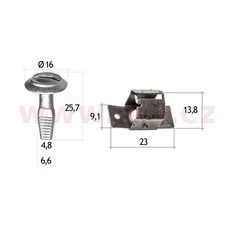 SPECIÁLNÍ KOVOVÝ ŠROUB S PŘÍCHYTKOU (1 PÁR)