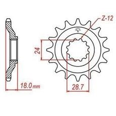 REŤAZOVÉ KOLIESKO PRE SEKUNDÁRNE REŤAZY TYPU 630, JT - ANGLICKO (15 ZUBOV)