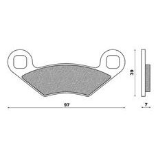 BRZDOVÉ DOŠTIČKY, NEWFREN (ZMES OFF ROAD ATV SINTERED) 2 KS V BALENIE