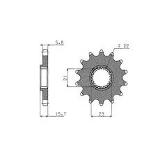 REŤAZOVÉ KOLIESKO PRE SEKUNDÁRNE REŤAZY TYPU 520, SUNSTAR (16 ZUBOV)